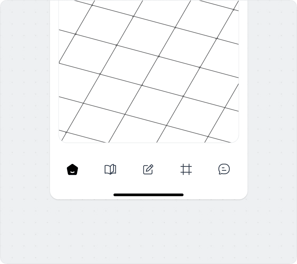 react icons used in a mobile app navigation